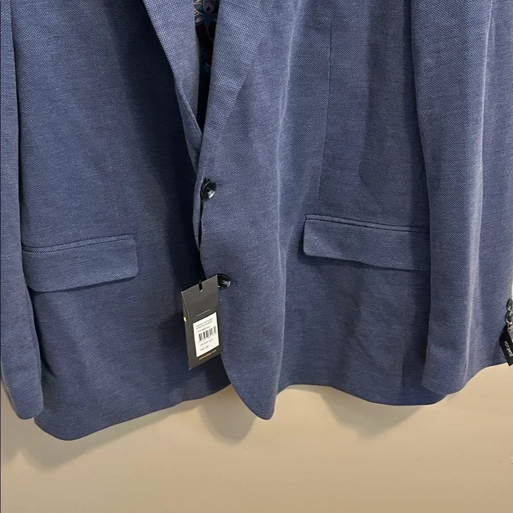 NEW Johnny Bigg Men's Blue Venice Textured Stretch Blazer Size 54